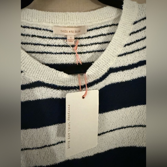 NWT Skies Are Blue Black and White Striped Pencil Skirt Set - Picture 6 of 7